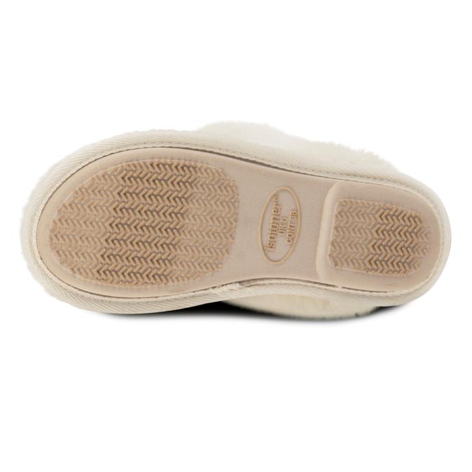 Isotoner® Ladies Borg Boot With Fur Cuff Cream Extra Image 5